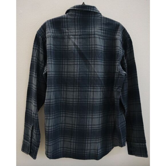 Bar & Shield x Harley-Davidson Men Sz L Tint Tattoo Blue Plaid Flannel L/S Shirt - Picture 2 of 10